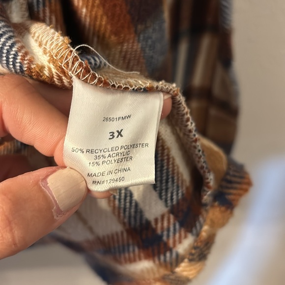 Ecothreads flannel button down size 3XL - Picture 4 of 5